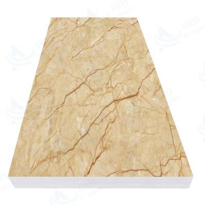 China Eco-friendly Smooth Mirror Sheet 8*4 Hot Stamping Marble UV Marble Sheet Wall Decoration For Sale for sale