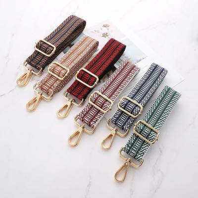 China Factory Custom Multi Color Printing Nylon Cross - Body Bag Wider Strap Leather Removable Shoulder Strap For Handbag Accessories for sale