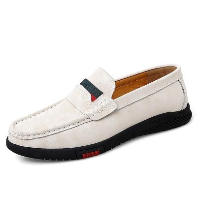 China Genuine leather slip-on shoe arrival fashion trend wholesale big size slip-on shoe new all season leading men's casual shoes for sale