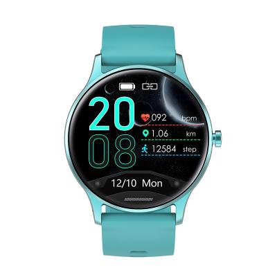 China BT 5.0 BLE Display Liquid Motion Steps Strap Playback MP3 Face Case Aluminum Alloy Silicone Smart Watch for sale