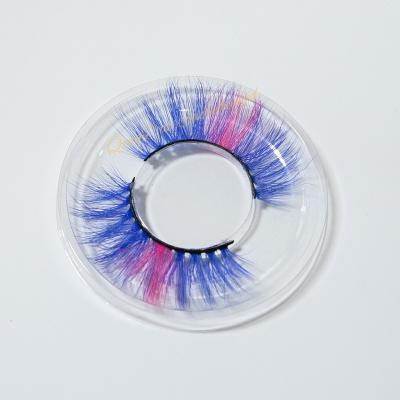 China Customizable Colored Mink Hair Thin Makeup False Eyelashes Crisscross Supplier Real for sale