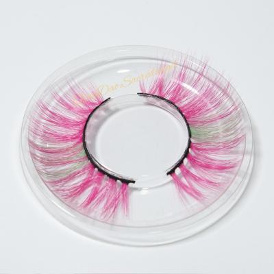 China Mink Extension Eye Eyelash False Colored Natural Custom Crisscross Lashes for sale