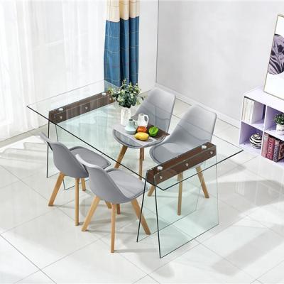 China China manufacturer long living room home furniture morden glass dining tables designs for sale