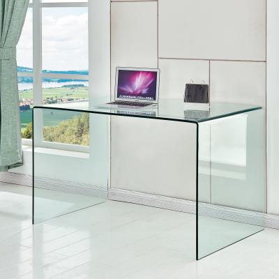 China Cheap Modern Tempered Glass Personal Computer Table Office Desk Table for sale