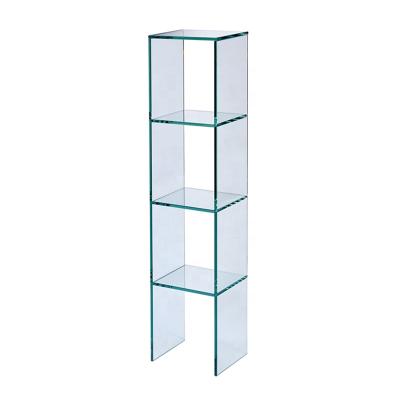 China Modern Decoration Wholesale Hot Selling 4 Tier Bookcases/Racks/Glass Book Shelves Storage Shelf For Home Office Furniture Decoration for sale