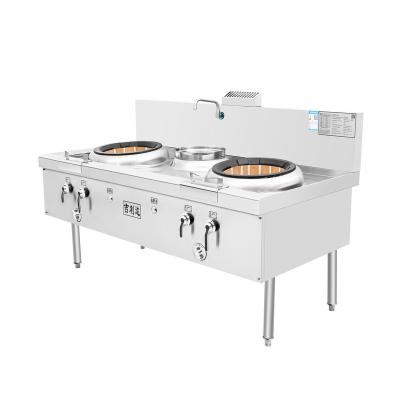 China Hotel Commercial High Quality Double Gas Stove Stainless Steel Special 2 Burner Restaurant Kitchen for sale