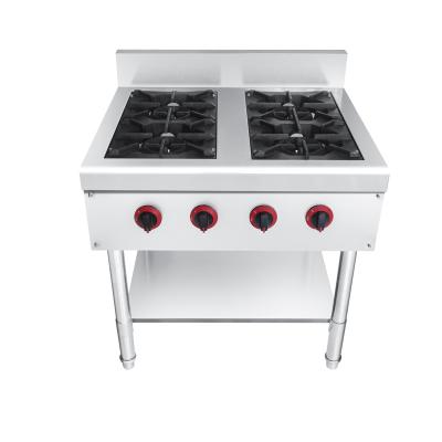 China Outdoor Commercial Restaurant 2 Burner Chinese Wok Stove 4 Burner Stainless Steel Cooker for sale