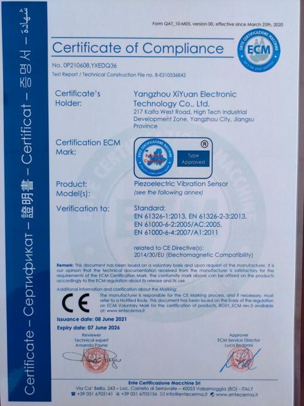 CE - Yangzhou Xiyuan Electronic Technology Co., Ltd.