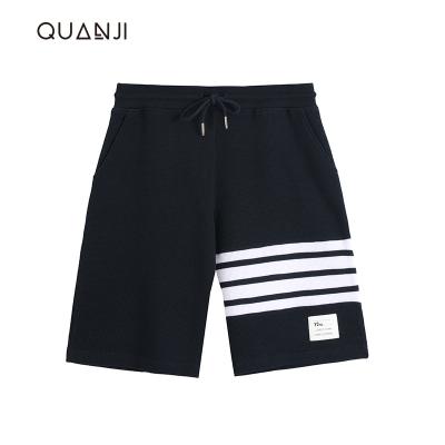 China 2021 Summer New Men's Casual Shorts Sports Pants QUICK DRY Quilting Striped Loose Short Five-point Pants for sale