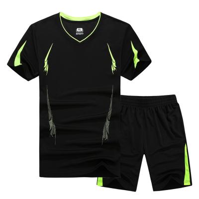 China Wholesale Custom QUICK DRY Summer Polyester Shorts Two Piece Sleeve Men Tracksuits Sets T-Shirt And Short Set for sale