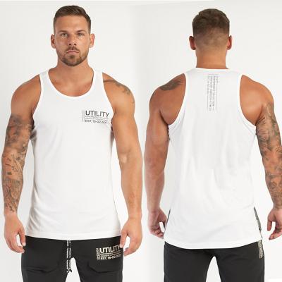 China QUICK DRY Cotton Sports Singlet Travel Vest Gym Mens Tank Top Bodybuilding Sleeveless Fitness Fitness Running Logo Tank Top Custom Made for sale