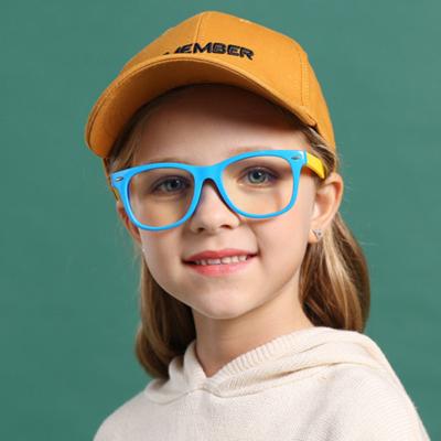 China TR90 Fashionable Colorful Wholesale Eyewear Wholesale Glass Kids Blue Anti River Children Glasses for sale