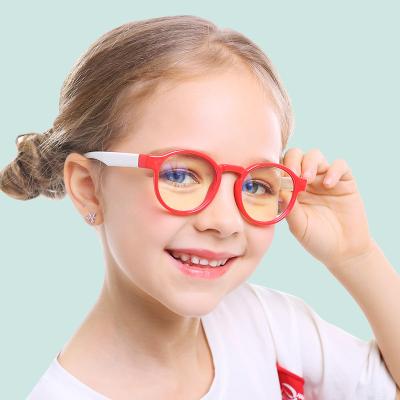 China Newest Fashionable Custom Round Anti River Blue Glass Kid Light Eyewear Frames Optical For Kids for sale