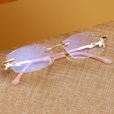 China Thin Blue Light Glass Optical Frames Anti Eyewear Reading Glasses Unisex Half Frame Glasses for sale