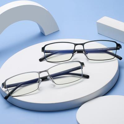 China Fashionable Blue Light Glass Frame Metal Eyewear Optical Frames Anti Adjust for sale