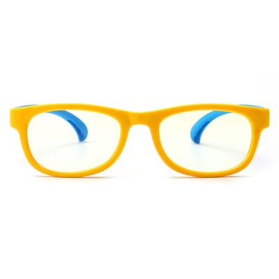 China Fashionable Candy Color Unisex Blue Light Anti Blocking Silicone Glass Kids Eyewear Frame for sale