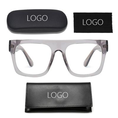 China Transparent Fashionable Big Eyeglasses River Glass Optical Frames for sale