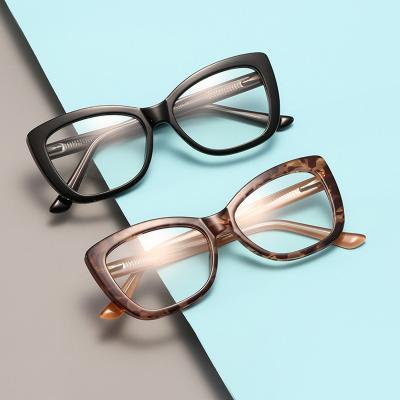 China New Fashionable Custom Made Oversized Cat Eye Glasses Optical Frames TR90 Glass Eyewear OEM for sale