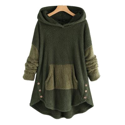 China Korean Loose Anti-wrinkle Spring Plush Women's Solid Color Hoodie And Autumn Fashion Women Coat for sale