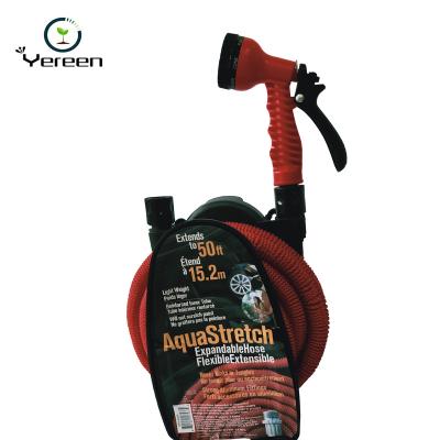 China 50FT Adjustable European Stretch Garden Water Hose With Stand for sale