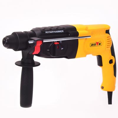 China 3 functions BISON mult functions of machine tools demolishing 26mm SDS rock rotary hammer drill with chisel for sale