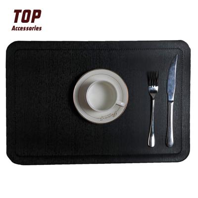 China High Quality Custom Made Leather Place Mats Custom Size and Logo Leather Desk Pads Rectangle Leather Place Mats for sale