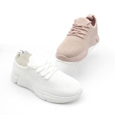 China Wholesale Fashion Trend Comfortable Women's Shoes Fly To Knit High Top Sneakers Ladies Girls Sports Sneakers Shoes for sale