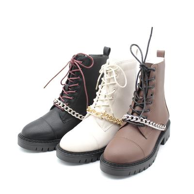 China New Arrival TPR Mold Gold Chain Unique Autumn Winter Bootie Women's Damping for sale