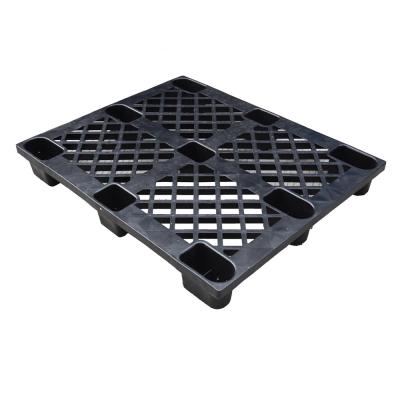 China Lowest Cost Single Faced Dispensing Stackable Perforated Platform Black Cheap Plastic Pallet for sale