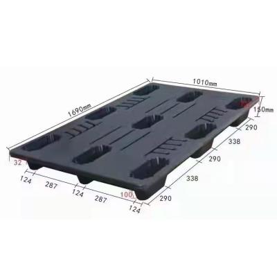 China 1690*1010*140mm Single Faced Heavy Duty Stackable HDPE Nine Foot Blow Molding Plastic Pallet For Carton Factory for sale