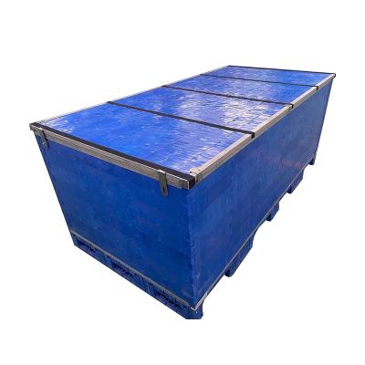 China 3120 *1000*790mm 1200 *1000 *1245mm Custom Folding Plastic Bin And Pallet Box Customer Size for sale