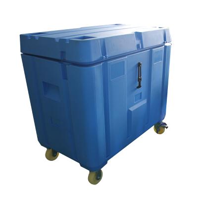 China Large Durable Logistics Bulk Rotomolded Waterproof Heavy Duty LLDPE Insulated Cooler Storage Container For Shipping Dry Ice for sale