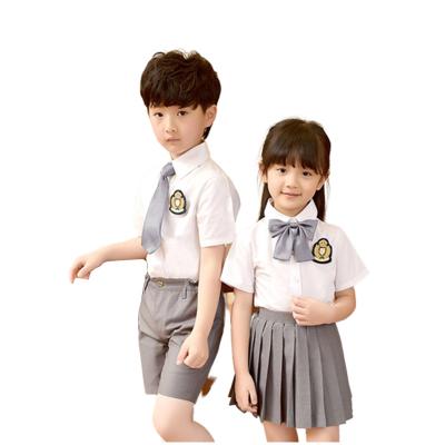 China Kids Suits School Uniforms Pattern Primary School Uniforms And Middle School Students School Uniforms Customized Design Short Sleeve Shirts Wholesale For Sale for sale