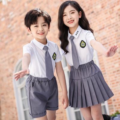 China Children suits school uniforms factory direct primary and secondary school uniforms factory boys student children and female students uniforms short-sleeved shirts for sale