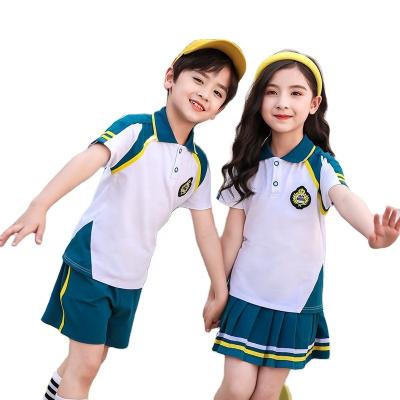 China Kids Suits School Uniforms Patterns School Uniforms 2023 High School Uniform OEM Summer Boys Girls Sports Suits For Primary School Uniforms Customized for sale