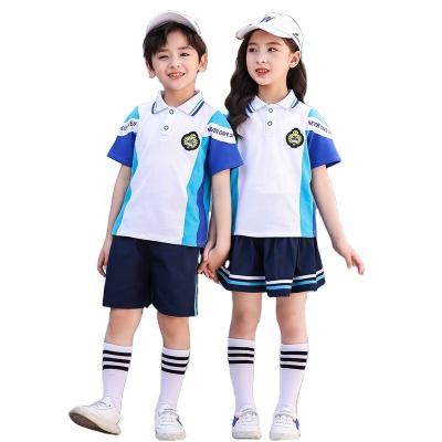 China Children Suits School Uniforms Patterns School Uniforms 2023 Custom Design Kindergarten Primary Student Logo Summer School Uniforms Skirt And Shirt Kids Uniforms children for boys girls for sale