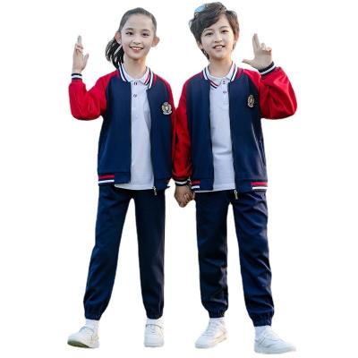 China Kids Suits School Uniforms Patterns School Uniforms Kindergarten School Uniforms Kids Cotton Sportswear Jacket And Pant Tracksuit (Made In China) 2023 Spring Autumn for sale