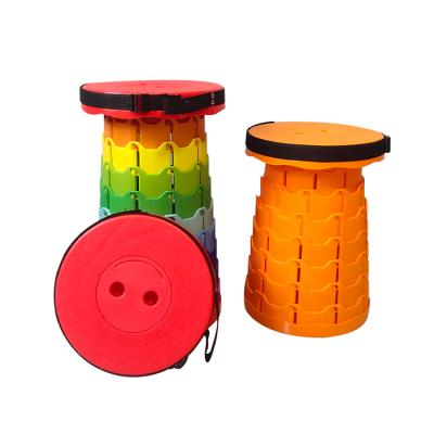 China Plastic Portable Telescopic Folding Stool (Height) Safety Adjustable High Quality Light Weight New for sale