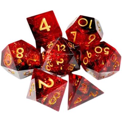 China DND Games Customized Resin Edge Polyhedral Die Set, Suitable Dragon Shadow Race and Pathfinder RPG Dungeon, DND Die for sale