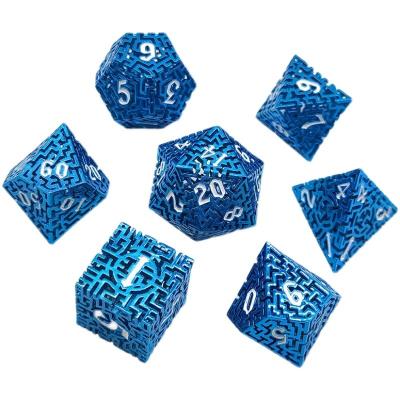 China DND Games 2022 New Metal Maze Series Hollow Dies, Suitable for DND Dragon and Dungeon Shadow Run, D&D Metal Die Set (Deep Sea Labyrinth) for sale