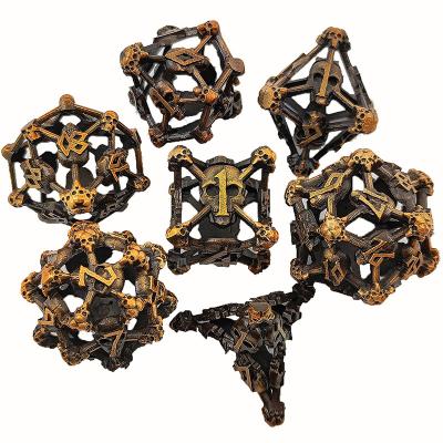 China DND Games Customized Hollow Metal Dies Set, Suitable for DND Dragon and Dungeon Role Playing Games, D&D Metal Dies (The Golden Skeleton) for sale