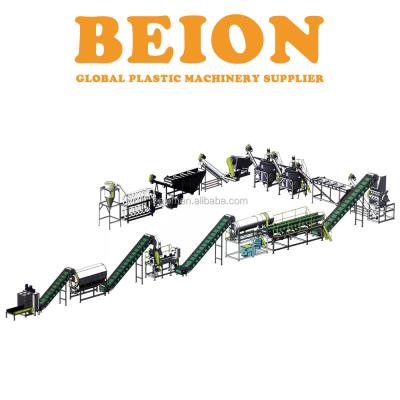 China Plastic recycle washing line BEION 500kg/h PET recycling machine/pet bottle recycling plant/pet flake washing line for sale