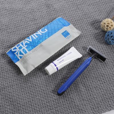 China Twin Cheap Price Hotel Factory Disposable Shaving Razor And Blade Cream for sale