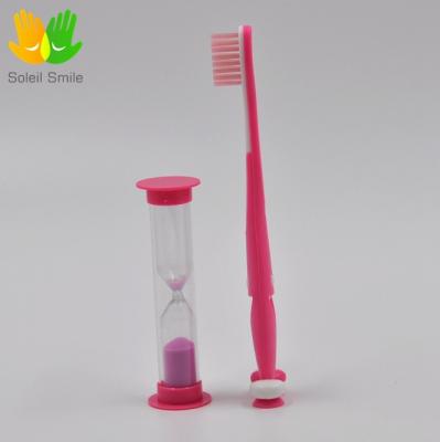 China Kids Toothbrush Oral Hygiene Kit Kid Baby Kids Soft Toothbrush Oral Brush With Sandglass for sale