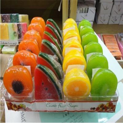 China Fold Cellophane Wrapped Hotel Bath Fruit Shape Soap Fruit Shape for sale