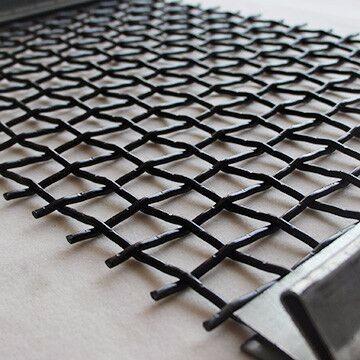 China High Carbon Steel High Durability 65mn Crimped Wire Mesh Aggregate Screen With Hooked Edges for sale