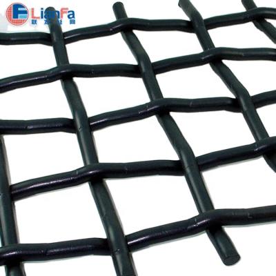 China High Quality 65 Manganese Wire Mesh Square Hole Crimped Mining Sieve Vibrating Screen Mesh High Durability for sale