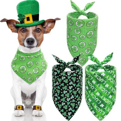 China Viable St. Patrick's Day Dog Bandanas Pet Bandana Dog Collar Bandana for sale