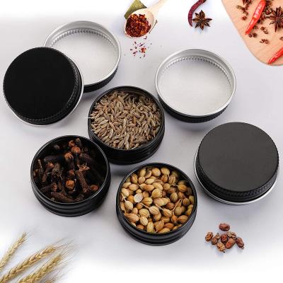 China Custom Packaging Aluminum Food Jar 2oz 4oz 6oz 8oz Bean Candle Tin Cans With Window for sale