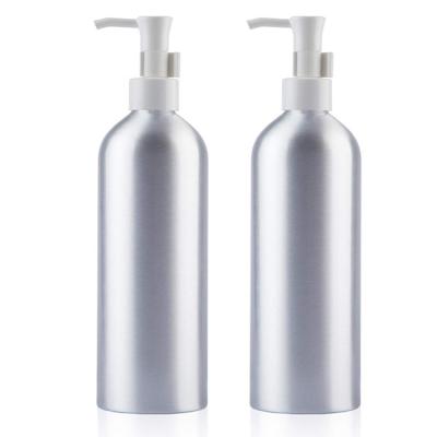 China Personal Care Metal Lotion Pump Bottle Soap Dispenser Refillable Shampoo Bottle With Lock For Bath Gel Cream Aluminum Bottles for sale